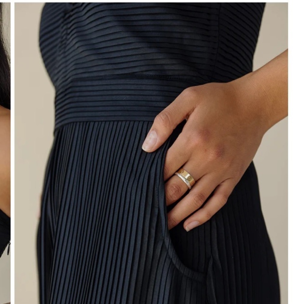 CAROLINA K NWT Pleated Carmen Jumpsuit Luxury Contemporary Old Money Night Out - Picture 5 of 12
